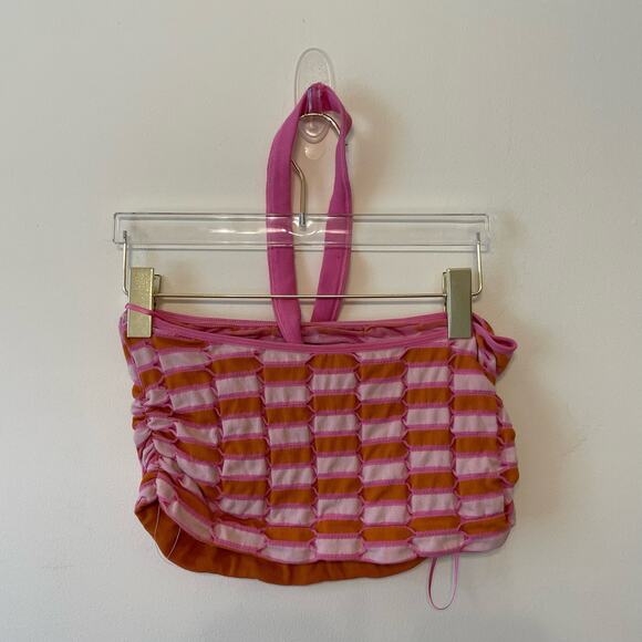 Urban Outfitters XL crop top tube top 90s vibes Barbie pink orange summer beach - Picture 7 of 9